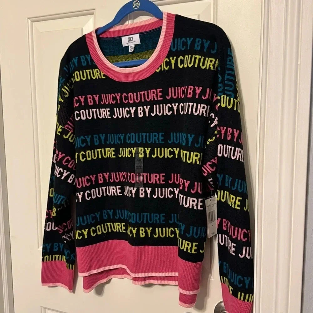 NWT! JUICY by Juicy Couture - Black Logo Sweater - Picture 2 of 8